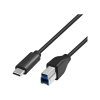 LogiLink USB 3.2 Gen1 Type-C to USB-B/M cable 2m Black
