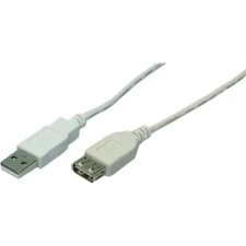 LogiLink USB A M/F adatkábel 3m hosszabbító szürke kábel és adapter