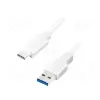 LogiLink USB-A to USB-C male/male cable 1,5m White  CU0175