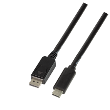 LogiLink USB-C apa - DisplayPort apa Összekötő kábel 3m - Fekete kábel és adapter
