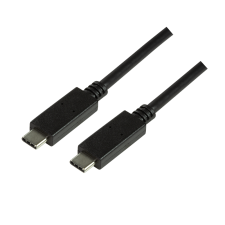 LogiLink USB-C apa - USB-C apa Adatkábel 0.5m - Fekete kábel és adapter