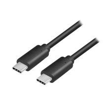 LogiLink USB-C apa - USB-C apa kábel 0,5m fekete (CU0128) (CU0128) kábel és adapter