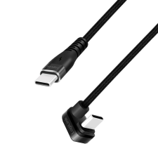 LogiLink USB-C - USB-C (U-alakban hajlított) kábel 1m fekete (CU0190) (CU0190) kábel és adapter