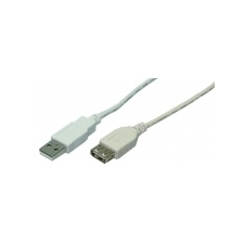 LogiLink USB Cable,USB 2.0, male/female, grey,2m asztali számítógép kellék