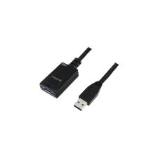 LogiLink USB Kabel A -> A St/Bu  5.00m Verl. schwarz (UA0127) kábel és adapter