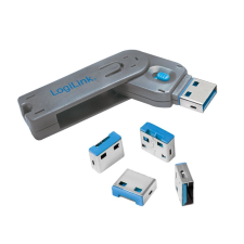 LogiLink USB port blokkoló kék (AU0043) (AU0043) mobiltelefon kellék