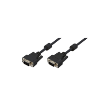 LogiLink VGA kábel, HD15/M   HD15/M, 1080p, 2x ferrit, 10 m kábel és adapter
