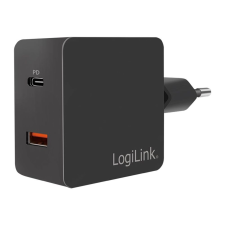 LogiLink wall charger power adapter - USB, USB-C - 18 Watt (PA0220) - Töltők mobiltelefon kellék