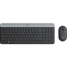 Logitech MK470 Slim Vezeték nélküli Billentyűzet + Egér (Grafitszürke) - Szlovák (920-009264) billentyűzet