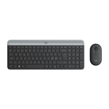 Logitech MK470 Slim Wireless Billentyűzet + Egér (Grafitszürke) - Skandináv (920-009200) billentyűzet
