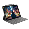 Logitech Slim Folio 10" Apple iPad Billentyűzetes Tok - Oxfordi szürke (Német)