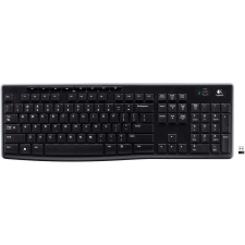 Logitech Wireless Keyboard K270 billentyűzet Vezeték nélküli RF QWERTZ Svájc Fekete (920-003743) billentyűzet