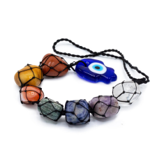 Lógó Chakra Kő Medál - Hamsa medál