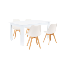  Lola 4+1 étkező garnitúra fehér-fehér bútor