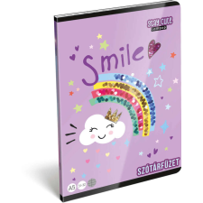 Lollipop Stay Cute tűzött füzet A/5, 40 lap szótár, szivárványos füzet