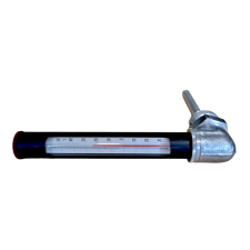 Lombik Ipari kis könyök fémtokos hőmérő alumínium benyúlóval -35+50°C 100mm mérőműszer