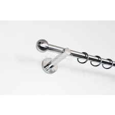  London 1 rudas fényes inox színű fém karnis szett - 160 cm karnis, függönyrúd