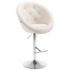  London V2 bárszék háttámlával szövet-króm krémszín 319389 bútor