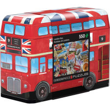 Londoni busz puzzle fém dobozban puzzle, kirakós