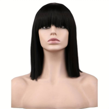  Long Bob fekete paróka paróka