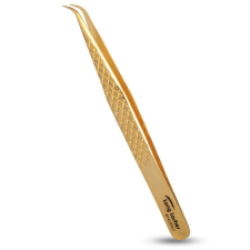 Long Lashes LongLashes csipesz enyhén hajlított - arany, 12cm LLA33024 műszempilla kellék
