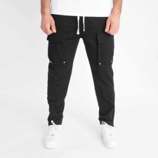 Loose Cargo Pants - fekete oldalzsebes nadrág - Méret: XL férfi nadrág