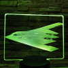  Lopakodó vadászgép 7 színű valósághű 3D led lámpa