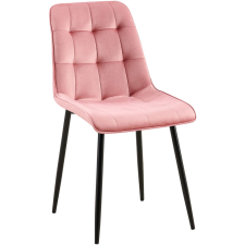 Loraville Gifford bársony étkezőszék pink-fekete bútor