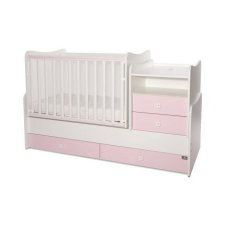 Lorelli Combo kombi ágy 70x170 - White Orchid Pink kiságy, babaágy