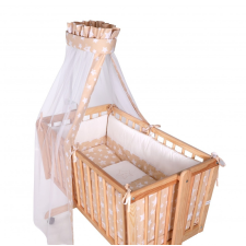 Lorelli Eva bölcsőhöz ágyneműgarnitúra - Beige Stars babaágynemű, babapléd