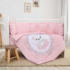 Lorelli Lilly ágynemű garnitúra 60x120 - Little Bear Pink babaágynemű, babapléd