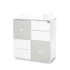 Lorelli Lorelli Cupboard pelenkázó komód - White &amp; Milky Green ÚJ