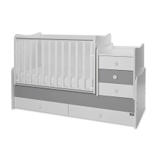 Lorelli Maxi Plus kombi ágy 70x160 - White/Stone Grey új kiságy, babaágy