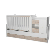 Lorelli Mini Max kombi ágy 190x72 - White Light Oak New kiságy, babaágy