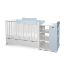 Lorelli Multi kombi ágy 190x72 - White Baby Blue kiságy, babaágy