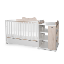Lorelli Multi kombi ágy 190x72 - White Light Oak kiságy, babaágy