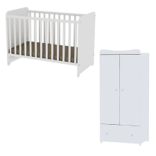 Lorelli Sweet Dream kiságy 60x120 + Exclusive szekrény - White kiságy, babaágy