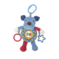 Lorelli Toys plüss csörgőjáték - Kék Kutya bébijáték babakocsira
