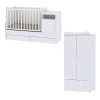  Lorelli Trend PLUS kombi ágy 70x165 + Exclusive szekrény - White
