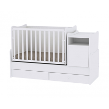 Lorelli Trend PLUS kombi ágy 70x165 - Trió White / Fehér kiságy, babaágy