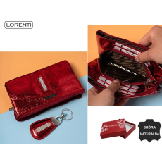  Lorenti Női Bpr Pénztárca – Kulcstartóval – 76121-Msd-9306 Red – Piros