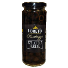 Loreto Loreto szeletelt fekete olivabogyó 430 g konzerv