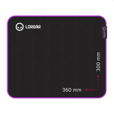 LORGAR Main 313 360x300x3mm fekete/lila egérpad egérpad