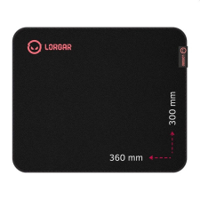 LORGAR Main 323 360x300x3mm fekete/piros egérpad egérpad