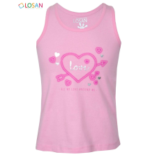 Losan Ujjatlan szív mintás love pink 2-3 év (98 cm) gyerek atléta, trikó