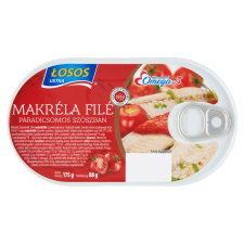 Losos makrélafilé paradicsomszószban 175 g konzerv