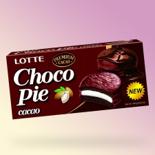  Lotte Choco Pie Cacao koreai töltött csokis süti 168g csokoládé és édesség