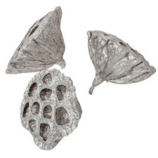  Lótusz 5-8cm metál ezüst 10db-os dekorációs kellék