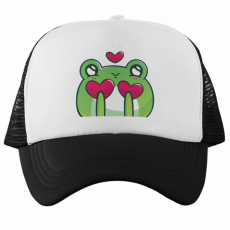  Love Béka Emoji - Trucker Hálós Baseball Sapka