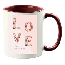  Love egyedi felirattal Bögre (másik oldalra fotó és felirat kérhető) bögrék, csészék